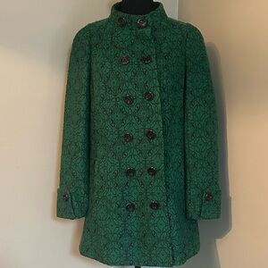 Elevenses Forest Green Pea Coat